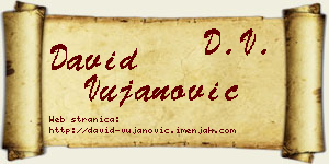 David Vujanović vizit kartica